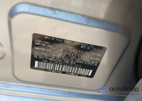 2013 Subaru Xv Crosstrek 2.0I Limited из США, поврежденный, VIN JF2GPAKC6D2813815